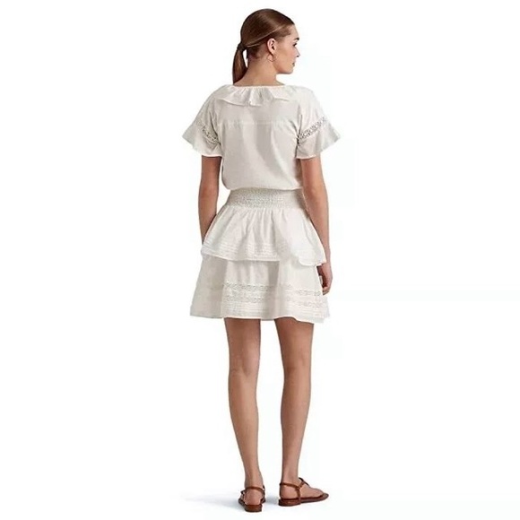 LAUREN Ralph Lauren White Summer Dress Size 12 - Picture 2 of 7